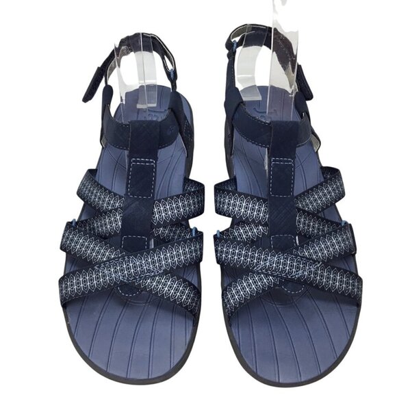 Jambu Sport Sandals NWOT Bay Water Ready Vegan Blue Size 7 Strappy Webbing Adj - Picture 2 of 10